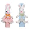2pcs Easter Refrigerator Bunny Handle Covers Washable Cute Soft Plush Easter Refrigerator Handle Covers for Home
