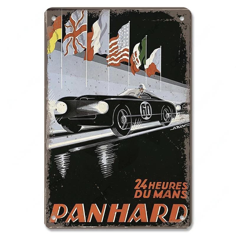Vintage Metal Tin Signs Racing Car Plaque Decor F1 Racetrack Metal Poster Wall Art for Garage