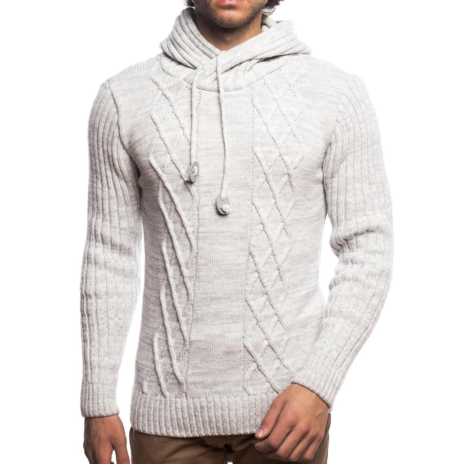 

Мужской вязаный свитер Sweater 7510 светло-серый