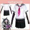 Danganronpa Ronpa Dangan Ibuki Mioda Cosplay Costume Uniform Wig Skirt Dress Set