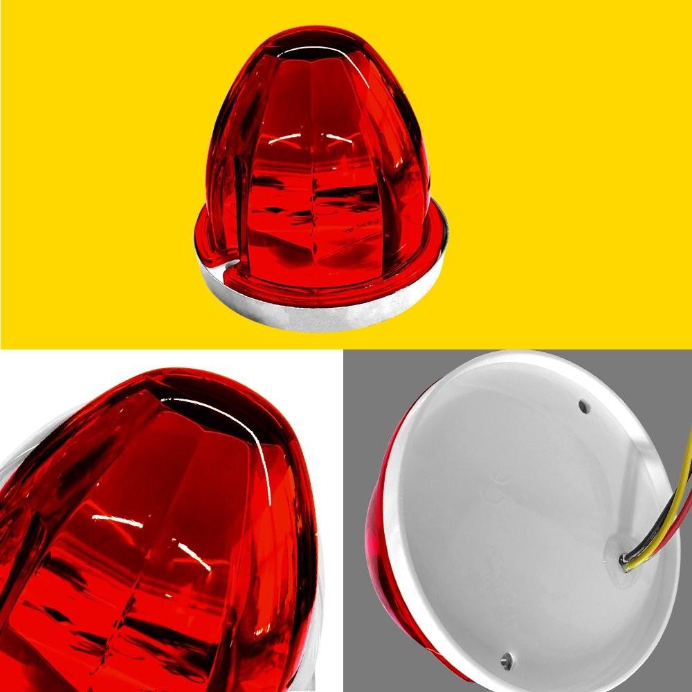 2x LED Red Watermelon Lights Side Marker Truck Trailer Turn Signal Light 12V