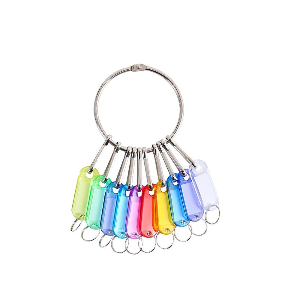 

Прозрачная классификация окон Портативное кольцо для ключей Брелки Арендные аксессуары 10pcs
