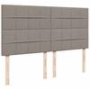 Ottoman Bed with Mattresses Taupe 200x200 Cm Fabric