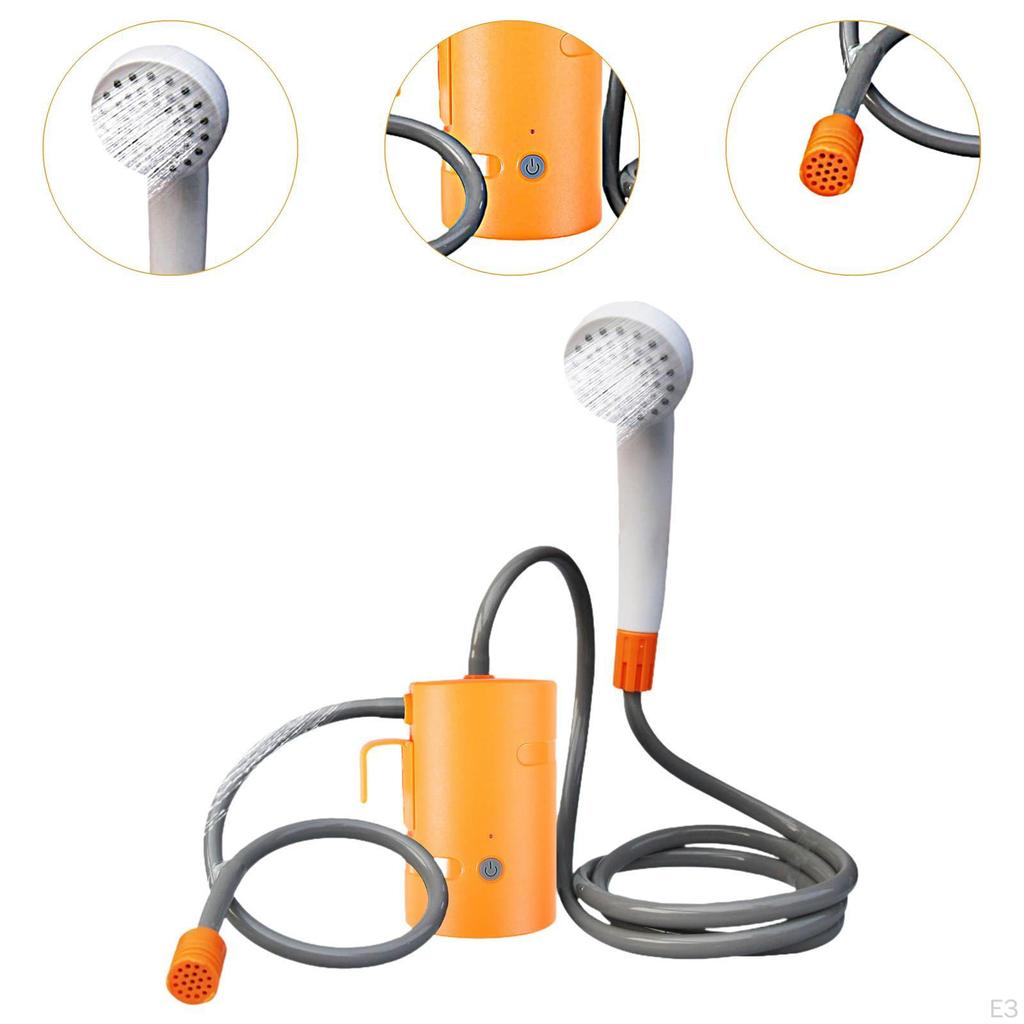 Compact Outdoor Shower System with Adjustable Water Flow for Camping And Hiking