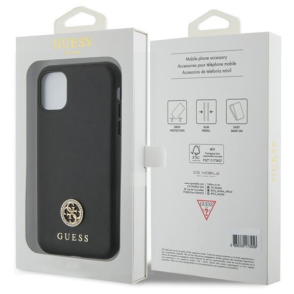 Guess Guhcn61Ps4Dgpk Iphone 11 / Xr 6.1 Czarny/Black Hardcase Strass Metal Logo