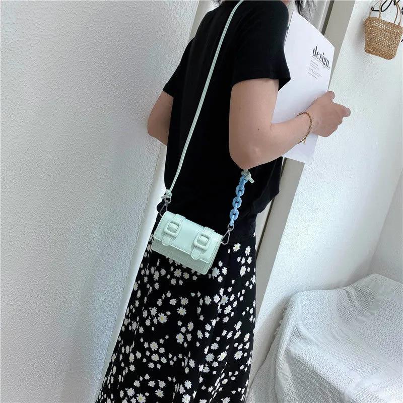 Women Shopping Small Bag High Quality Casual Mini Bags Vintage One Shoulder Bags Female Solid Color Street Handbag