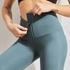 Leggings de Yoga Térmicos de Cintura Alta para Mujer con Moldeador de Cintura de Doble Botonadura y Elevación de Glúteos