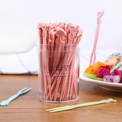 50Pcs Cute Mini Animal Cartoon Food Picks Children Snack Cake Dessert Food Fruit Forks Lunch Bento Accessories Party Decor