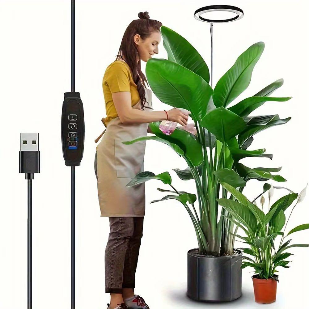 Xiaomi 165cm Height Adjustable LED Ring Grow Lights Indoor Plants Full Spectrum Large Plant Light for Indoor Plants USB Growing Lamp