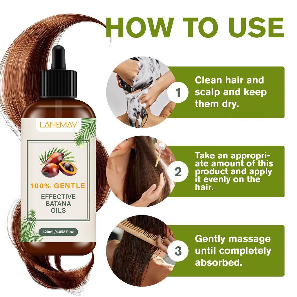Batana Oil Hair Oil-Improve Hair Elasticity And Reduce Hair Breakage-Moisturizing And Increase Hair Gloss-Suitable For All Hair Types, 120ml