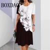Elegante abito a maniche corte, abbigliamento estivo da donna, abiti con stampa 3D, moda, abito da sera, retrò, autunno, streetwear, pullover
