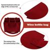 6-grid Felt Bottle Clamp Bag Grey Protective Wine Storage Pouchs Portable Handheld Red Wine Bag Suitable for Weddings, Birthdays and Family Gatherings