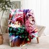 Demon Slayer Theme Printed Blanket - Perfect for Couch, Bed, Travel & Outdoor Use | Machine Washable, Cozy & Durable.