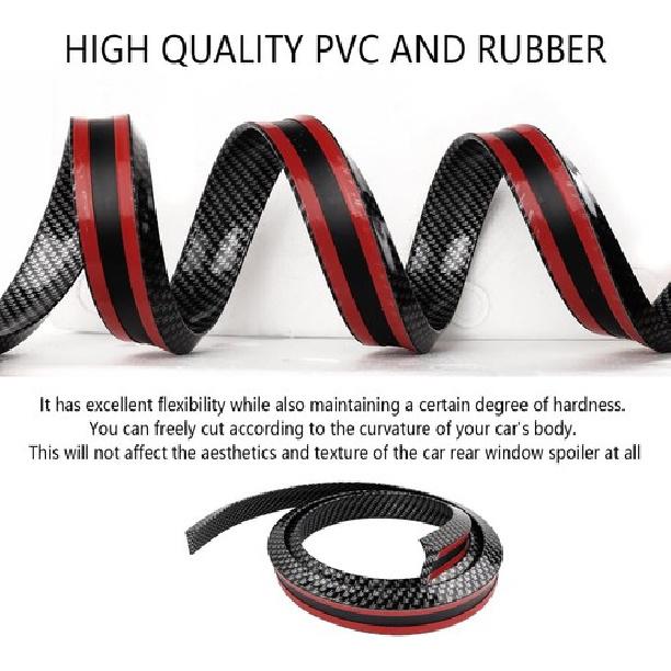 4.9 Ft Reflective Spoiler Rear Wing for Car Decorations, Carbon Fiber