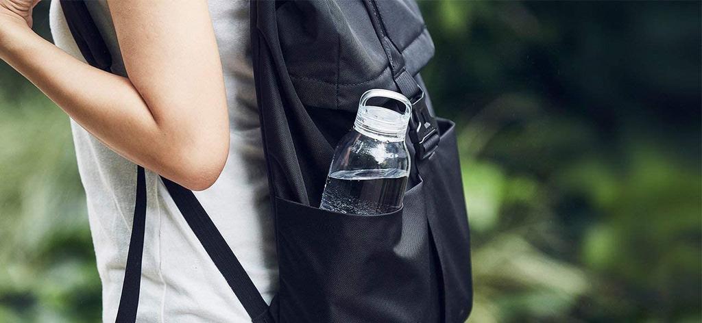 KINTO Water Bottle, 500ml, Clear, Lightweight, Compact, Dishwasher Safe, 20391