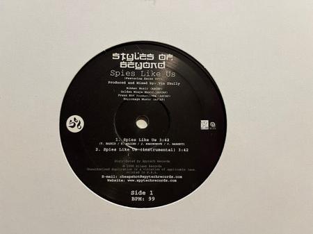 

12inch Record STYLES OF BEYOND Spies Like Us bw Styles of Beyond NONE 2012 Japan Rap HipHopRB Used