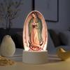 Yousheng Guadalupe Virgin Prayer Lamp USB Powered Warm Light Soft Glow Catholic Night Light LED Religious Decor for Home Altar Bedroom Office Gift