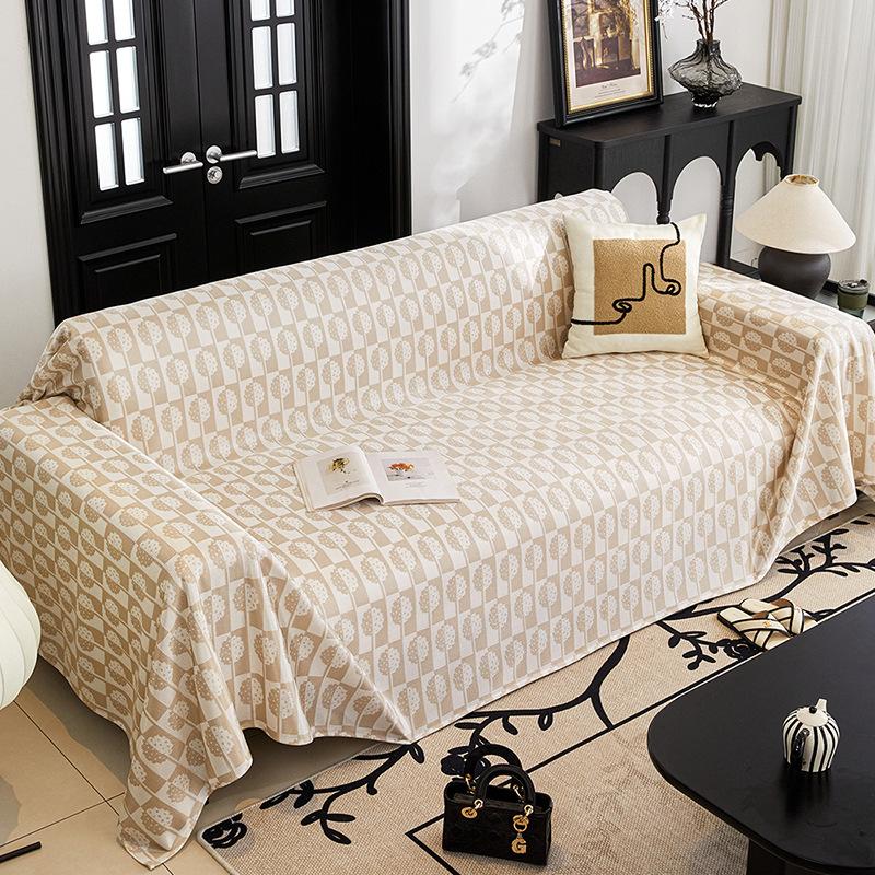Summer Nordic Ice Silk Sofa Towel Non Slip Cool Universal Sofa Cover Cloth Advanced Artistic Sofa Blanket 180*130CM