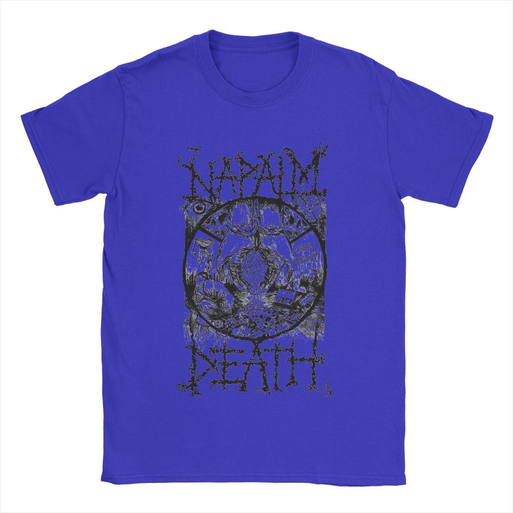 Funny Napalm Death T-Shirt Men Round Neck Pure Cotton T Shirt Band Short Sleeve Tees Original Tops