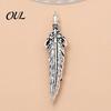 Feather Brooch Pin 1/2Pcs Vintage for Men, Alloy Silver Lapel Jewelry, Lightweight Metal Decorative Badge Clothes Bag Hat Scarf Suits Jewelry