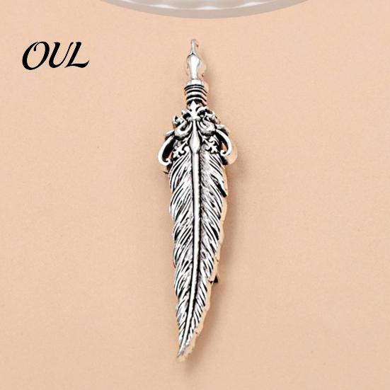 Feather Brooch Pin 1/2Pcs Vintage for Men, Alloy Silver Lapel Jewelry, Lightweight Metal Decorative Badge Clothes Bag Hat Scarf Suits Jewelry