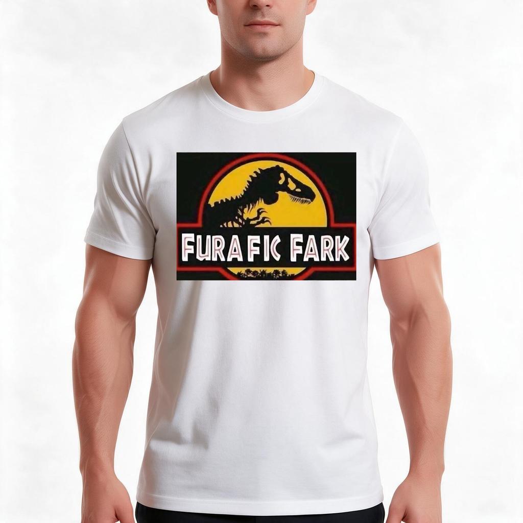 Furafic Fark Koszulka Letnia Casual Bawełniana T-shirt Oversize Streetwear Topy Vintage Graficzny Nadruk Luźny Krótki Rękaw