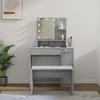 VidaXL Vanity Set with LED Cosmetic Table Makeup Vanity Jewelry Table Bedroom Sonoma Grey 3114121