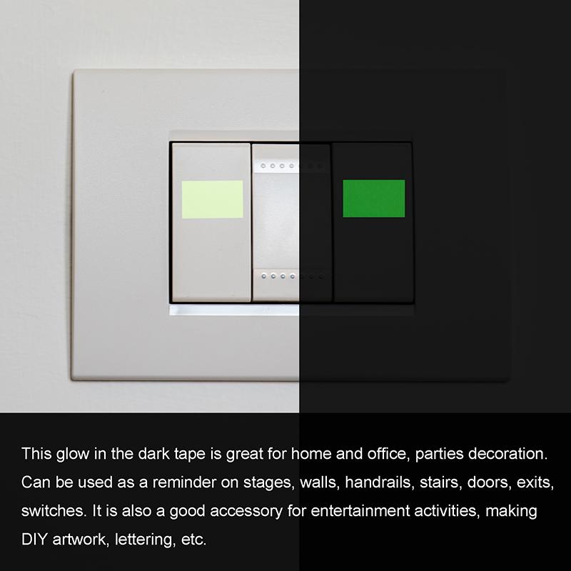 3 Meters Green Luminous Tape Self-adhesive Tape Night Vision Glow In Dark Safety Warning Security Stage Home Decoration Tapes