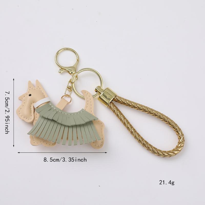 Trendy Pu Leather Schnauzer Bag Charm Keychain Unique Car/Bag Accessory/Cute Ornament For Dog Lovers