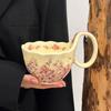 Mug, High-End Retro Ceramic Cup, Large-Capacity Household Water Cup, Office Coffee Cup, Gift For Girls