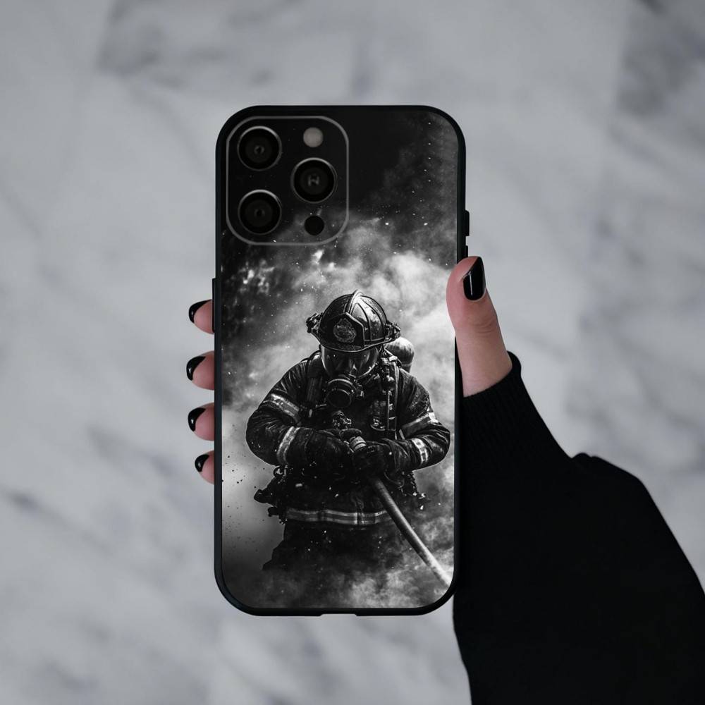 Fire Disaster Firefighter   Phone Case For iPhone 17pro, 16,15,14,13,12,11 X XR Plus,Others Soft Black Cover