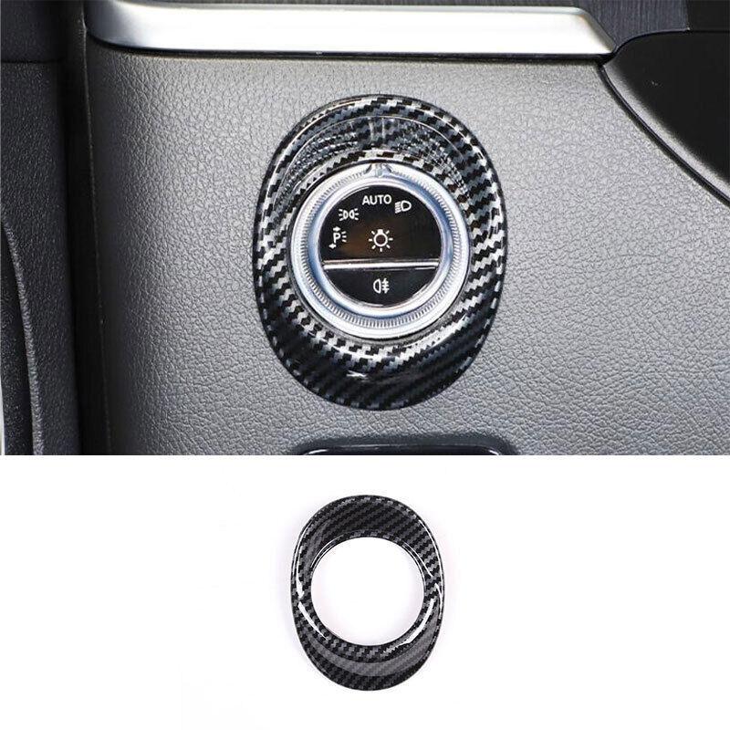 For Benz EQE EQS - ABS Carbon Fiber Headlight Switch Control Frame Trim