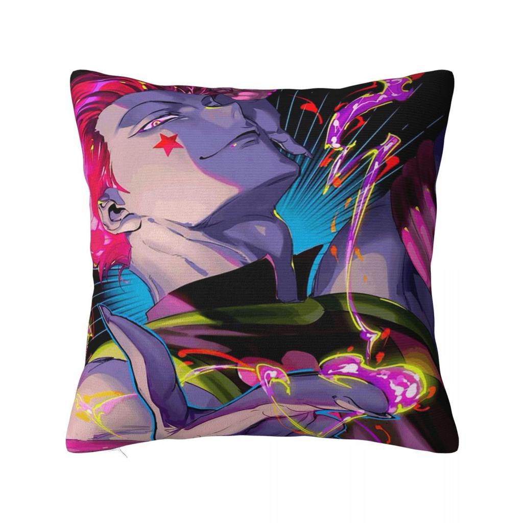 Hisoka Anime Hunter X Hunter Square Pillowcase Cushion Cover Pillow Case Throw Pillow Cover for Home Sofa Living Room