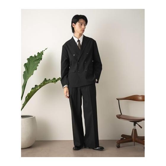 [Wego] Double Tailored Jacket, Outer Jacket, Clothes, Suit, Business, Men s
