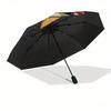 Winnie-the-Pooh, Christmas Automatic Opening and Closing Umbrella - 8 Ribs Portable Folding Umbrella with Plastic Handle, Suitable for Leisu