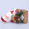 Santa Sleigh Figurine Light Up Ceramic Santa Claus Statue LED