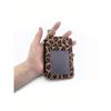Women's Fashion Leopard Print Cute Mini Cardholder Compact Coin Purse With Removable Key Ring Zipper Wallet With Card Slots For Women Wallet