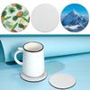 Set of 20 Plain White Round Coasters, 100mm Diameter X 3mm Thick, Absorbent Neoprene Cup Coasters, Perfect for Craft Painting, HTV Vinyl Projects, Hou