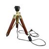 Wooden Tripod Lamp with Jute Shade Unique Table Lamp for Bedroom Office Decor Perfect