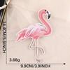 1 Pair Pink Embroidery Patches Applique Flamingo Embroidery Repair Decoration