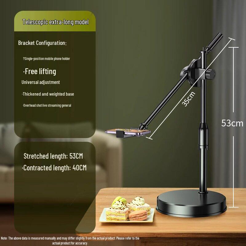 2026 Pro Desktop Phone Holder for Live Broadcast, Vlog, Video Recording & Food Photography