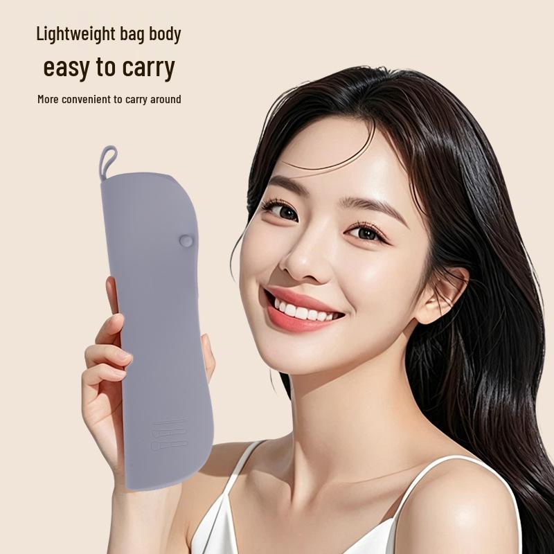 2025 Silicone Makeup Brush & Storage Bag: Portable, Multi-functional Beauty Tool in Vibrant Colors