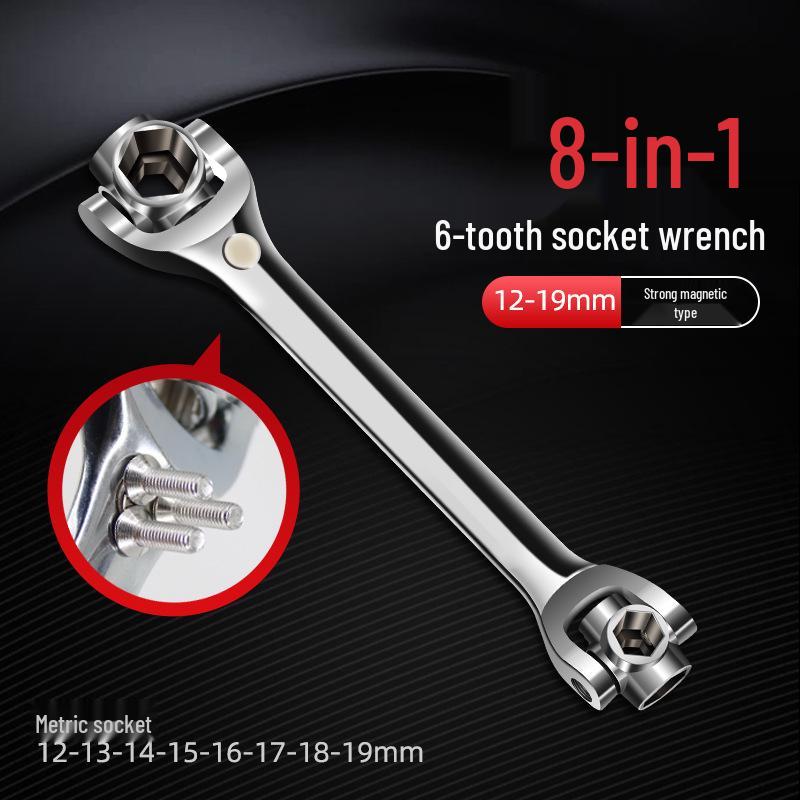 Niemiecki 52-w-1 Wielofunkcyjny Zestaw Kluczy Nasadowych i Uniwersalny Klucz z Obrotową Głowicą 8-w-1