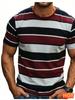 Summer Simple Striped Graphic T Shirts For Men Fashion Short Sleeve 3D Printed Crew Neck T-shirts Loose Breathable Top