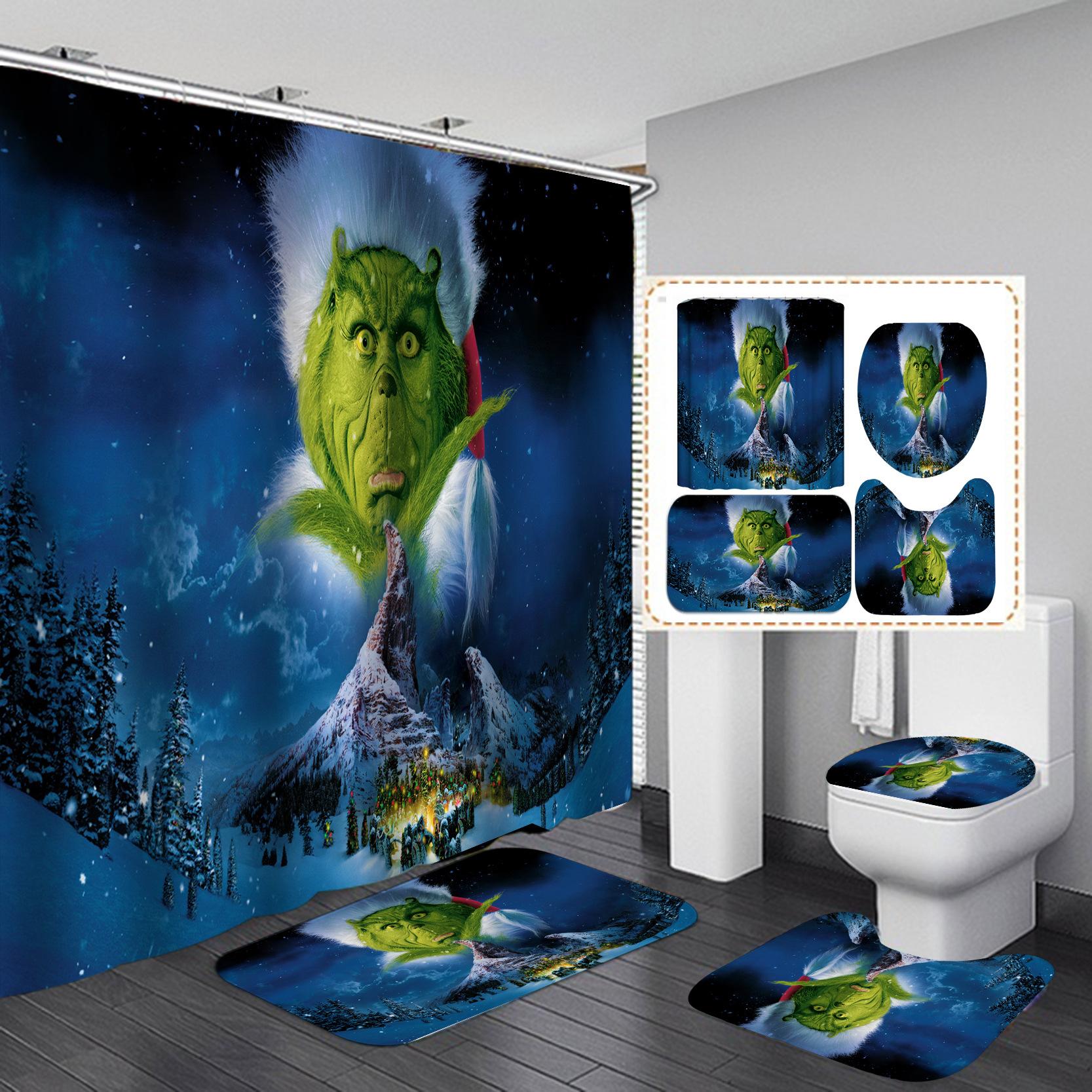 Американская ванная комната занавеска для душа водонепроницаемая туалет занавеска для душа без проколов 165X180-360g