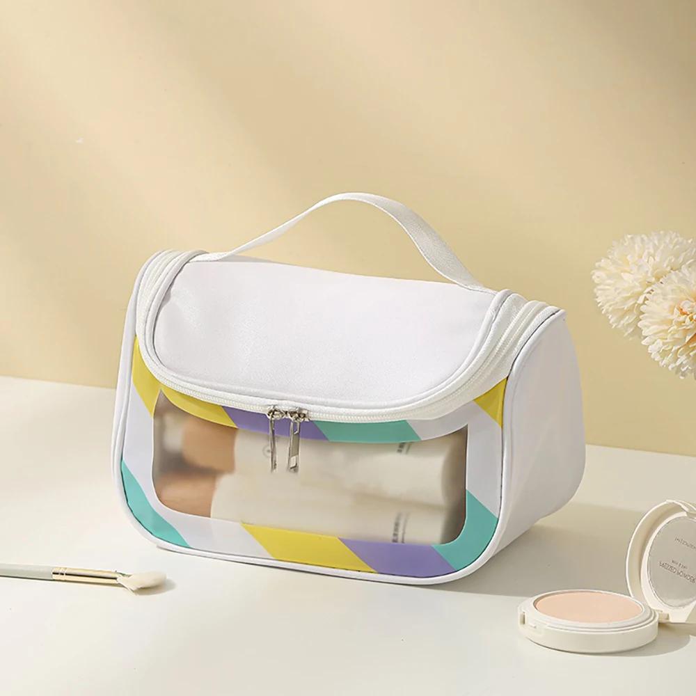 Multifunction Travel Clear Makeup Bag Fashion PVC Wash Cosmetic Bag Waterproof Females Storage Make Up Cases Portable Case