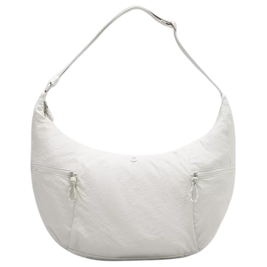 Lululemon Large Slouchy 13L Zipper Closure Polyester Horn Bag Croissant Bag Tote Shoulder Bag Women bags Bone-White LU9CADS-027597