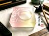 Elegant Glass Ink Dish Tray Multifunctional Chinese Calligraphy Brush Rest Paperweight