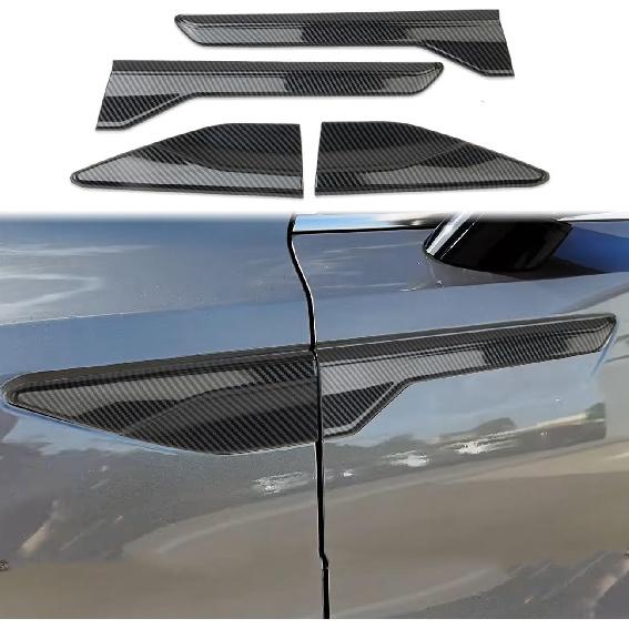 

Korlot Side Body Emblem Cover Trims Accessories for 2024-2026 KIA Sorento (Glossy Black) Carbon Fiber Pattern