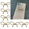 Elegant Gold/Silver Bowknot Adornment Stylish Craft Accessory Metal Butterfly Knots for DIY Crafts and Phone Decoration